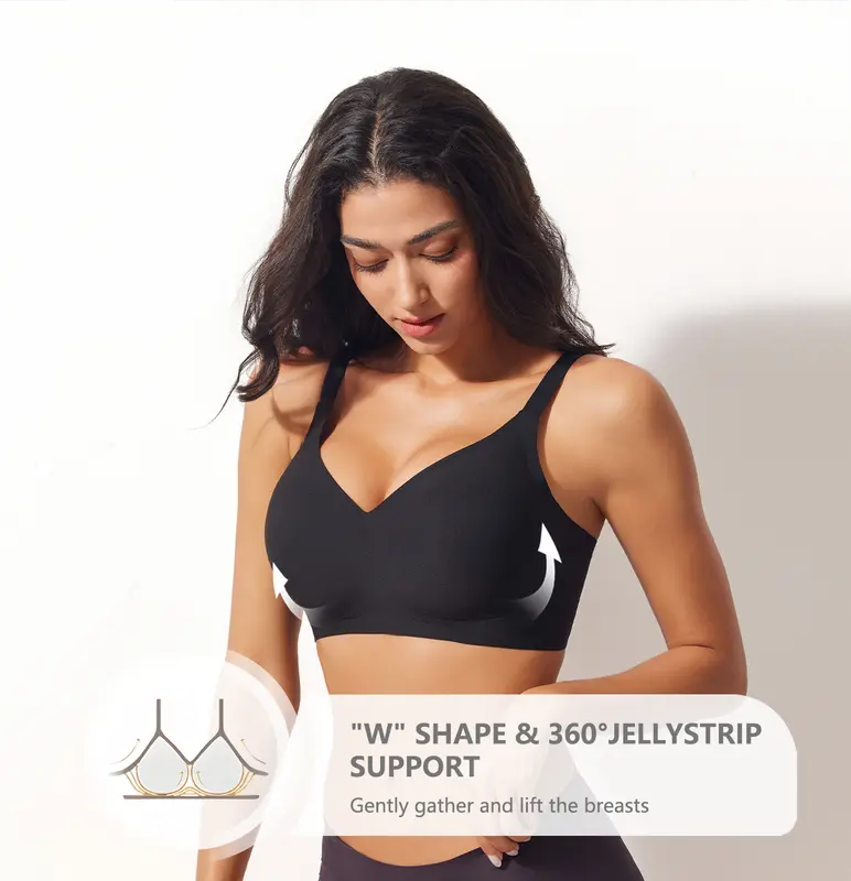 Pack 5 unt. - Midnight Blossom Wireless Bra – Lift & Softness for Women (MB)